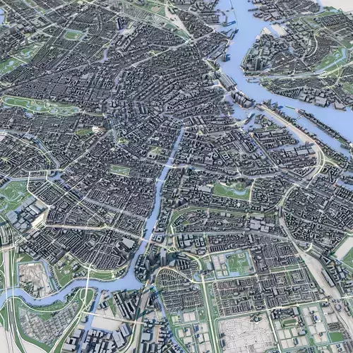 Amsterdam City Netherlands 3D model