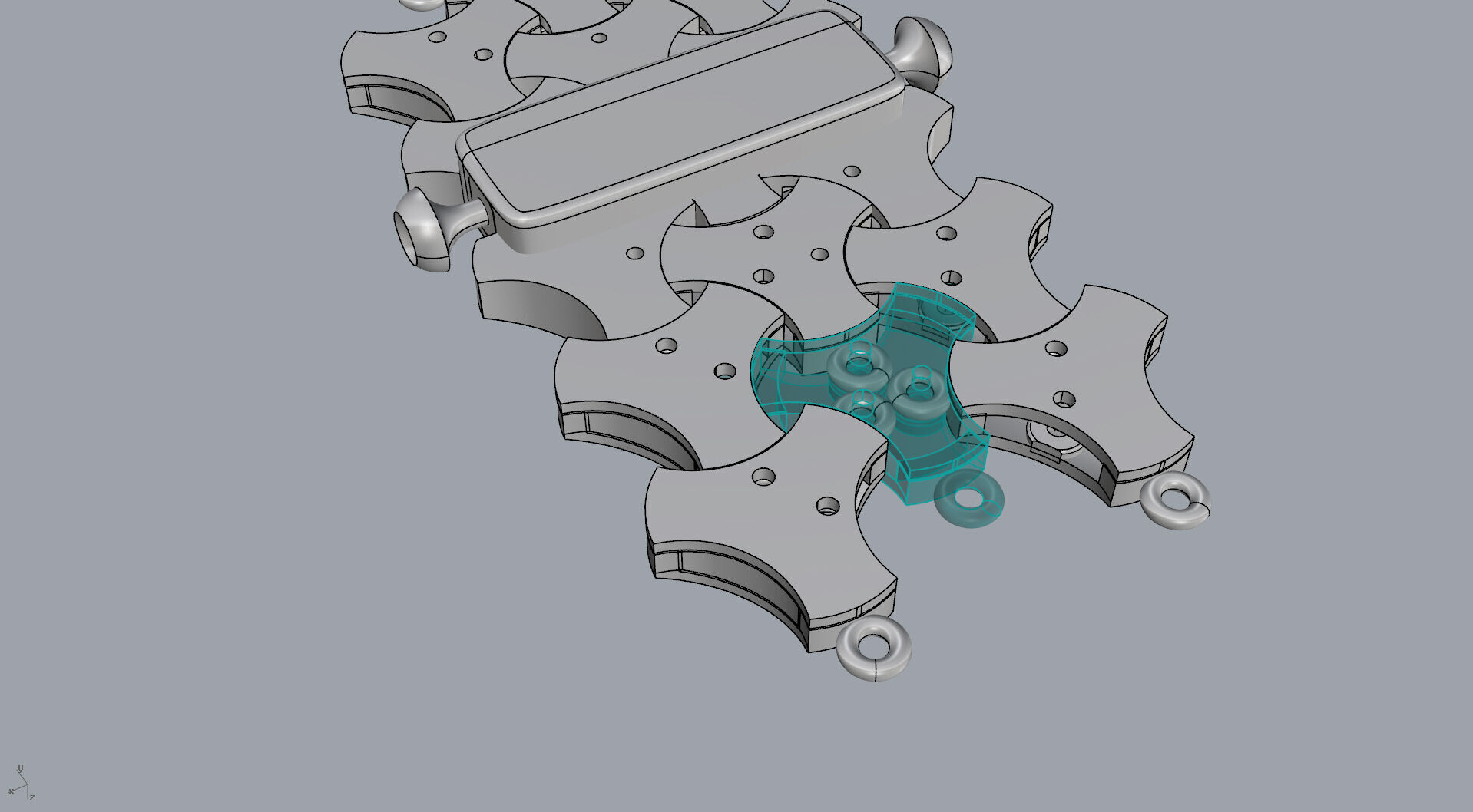 Serpenti Skin Armored Articulated Bracelet 3D print model_18