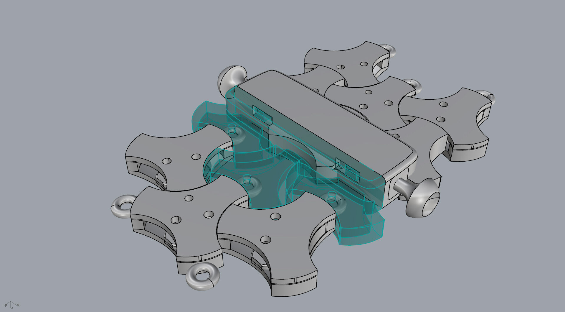 Serpenti Skin Armored Articulated Bracelet 3D print model_17