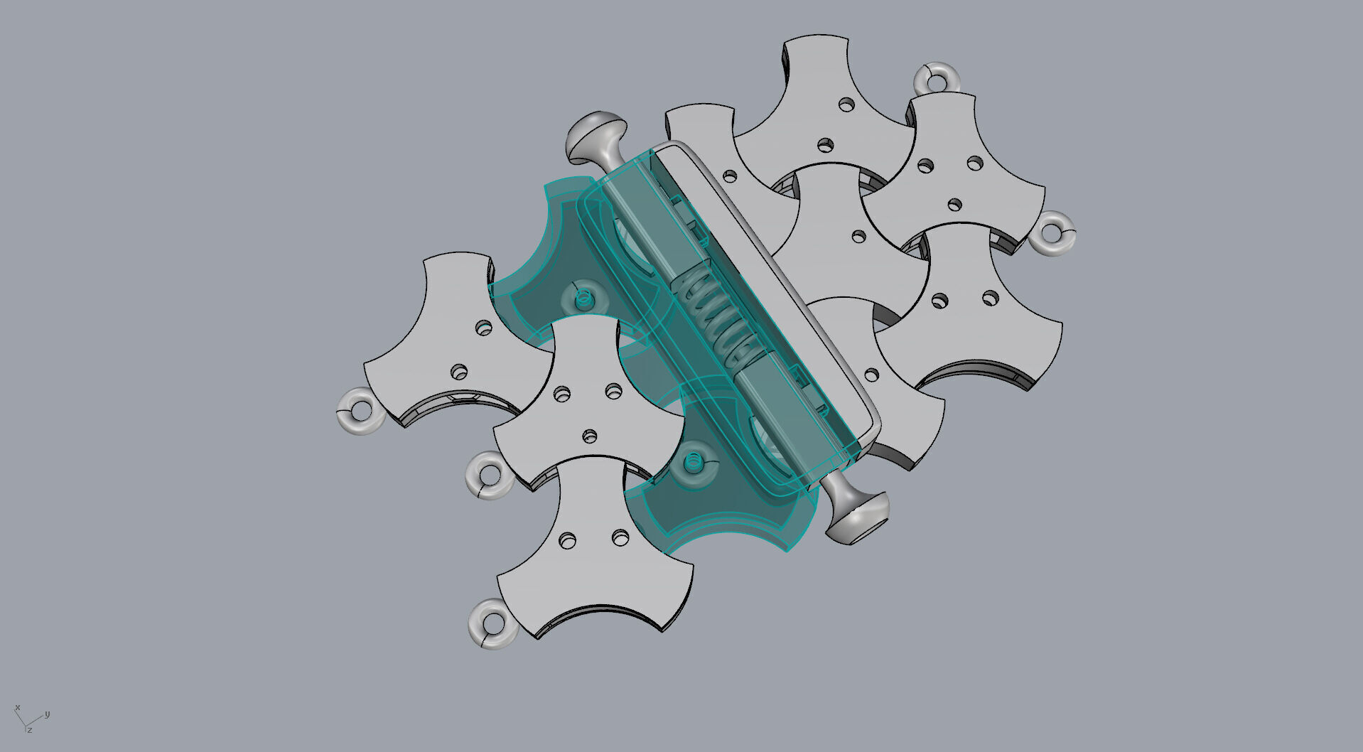 Serpenti Skin Armored Articulated Bracelet 3D print model_20