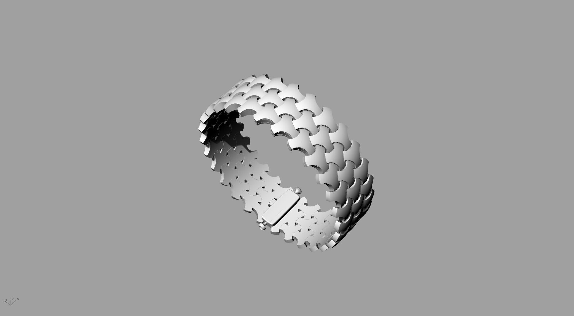 Serpenti Skin Armored Articulated Bracelet 3D print model_11