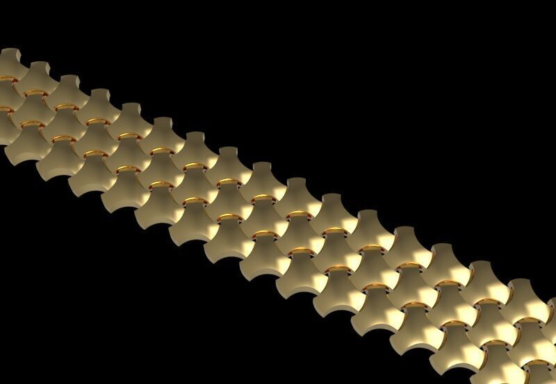 Serpenti Skin Armored Articulated Bracelet 3D print model_37