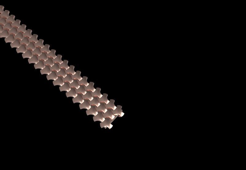 Serpenti Skin Armored Articulated Bracelet 3D print model_35