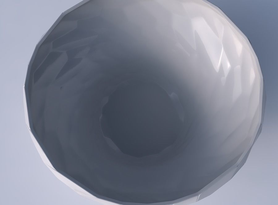 Bowl wide and twisted with fine organic cells 3D print model_2