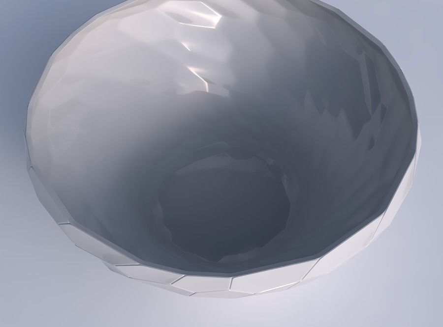 Bowl wide and twisted with fine organic cells 3D print model_1