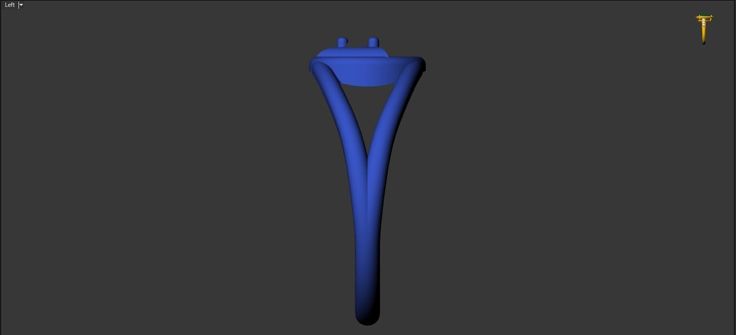 Ring with a stone - variant 2 3D print model_27