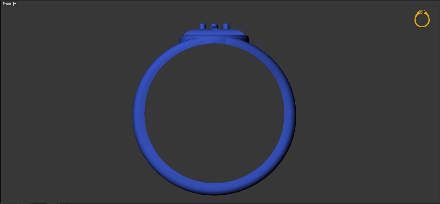 Ring with a stone - variant 2 3D print model_26