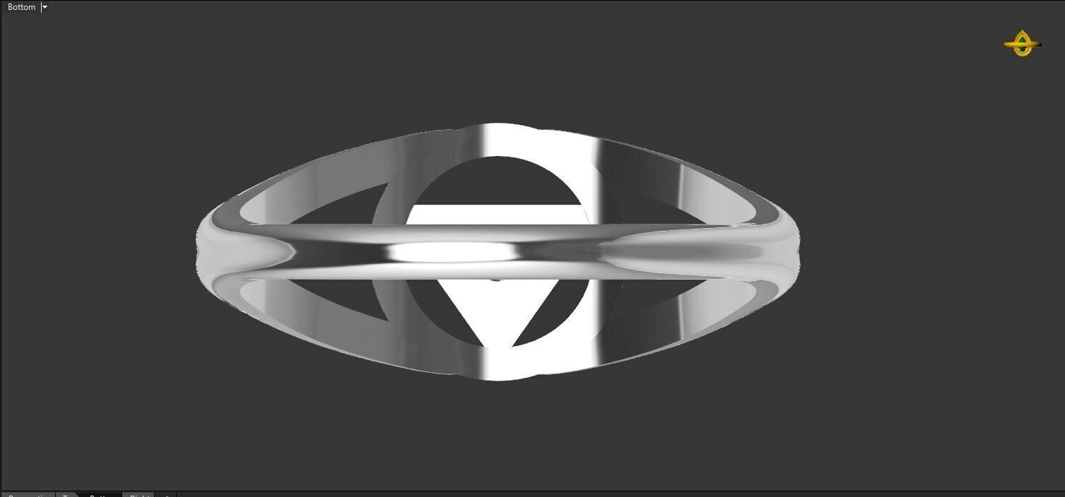 Ring with a stone - variant 2 3D print model_18