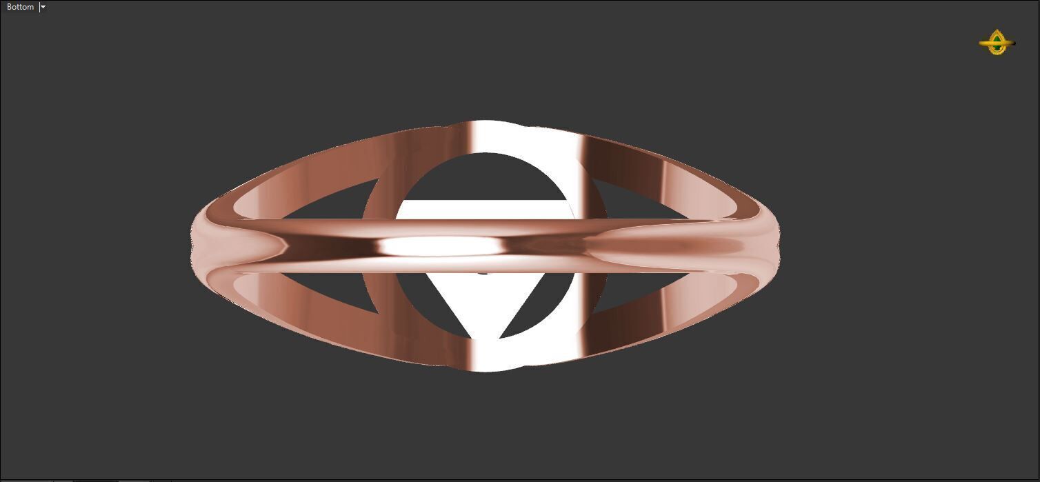 Ring with a stone - variant 2 3D print model_23