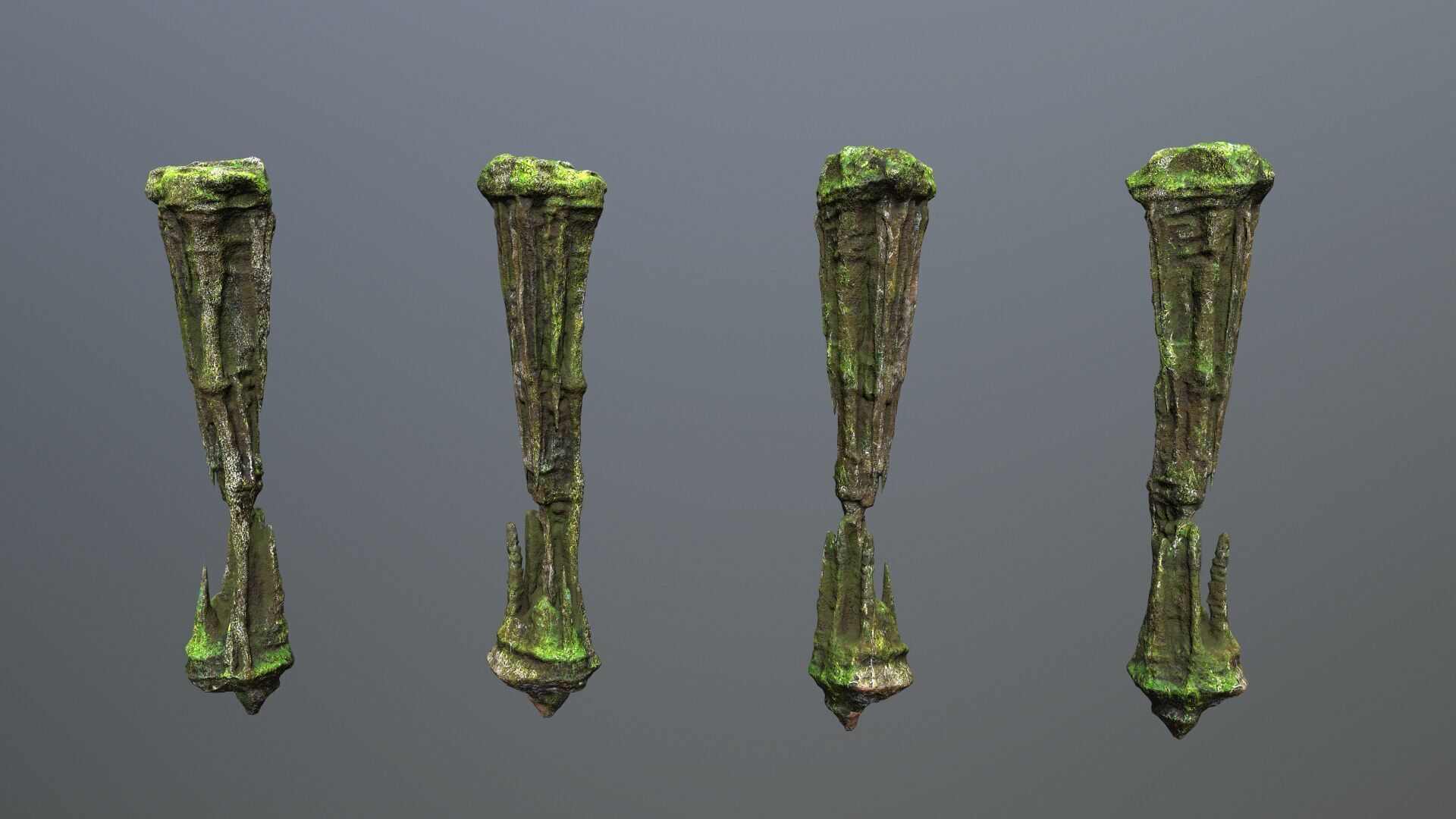 cave rocks Low-poly 3D model_19