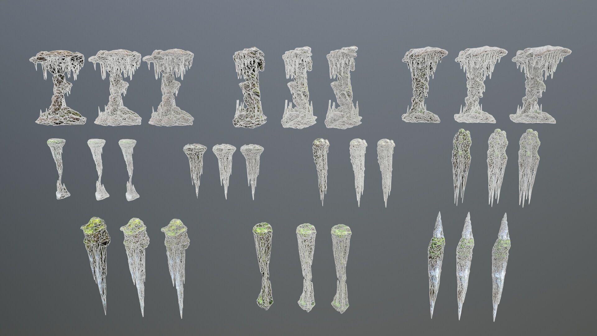 cave rocks Low-poly 3D model_22