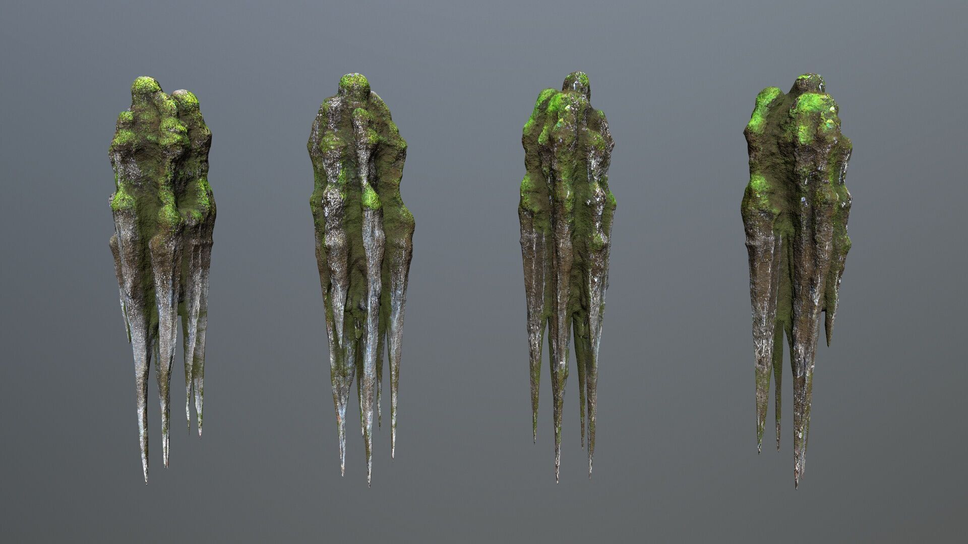 cave rocks Low-poly 3D model_17