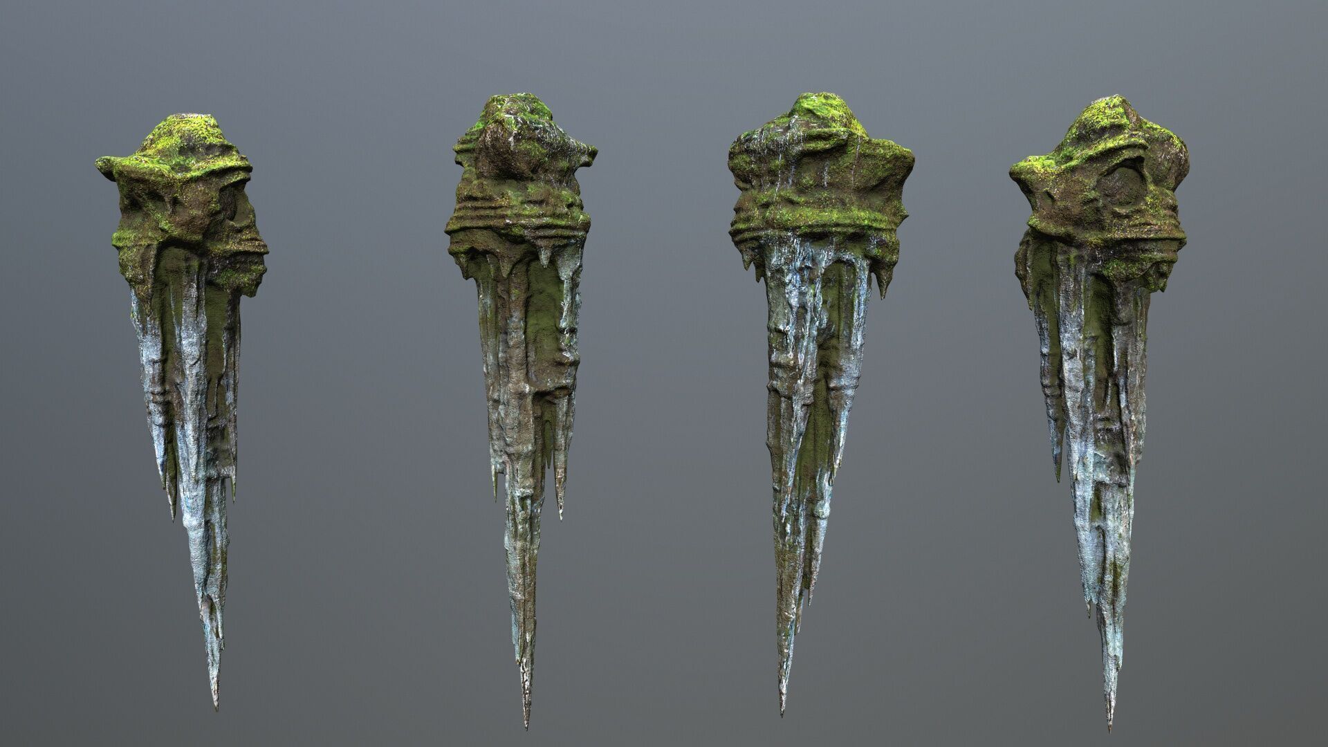 cave rocks Low-poly 3D model_15