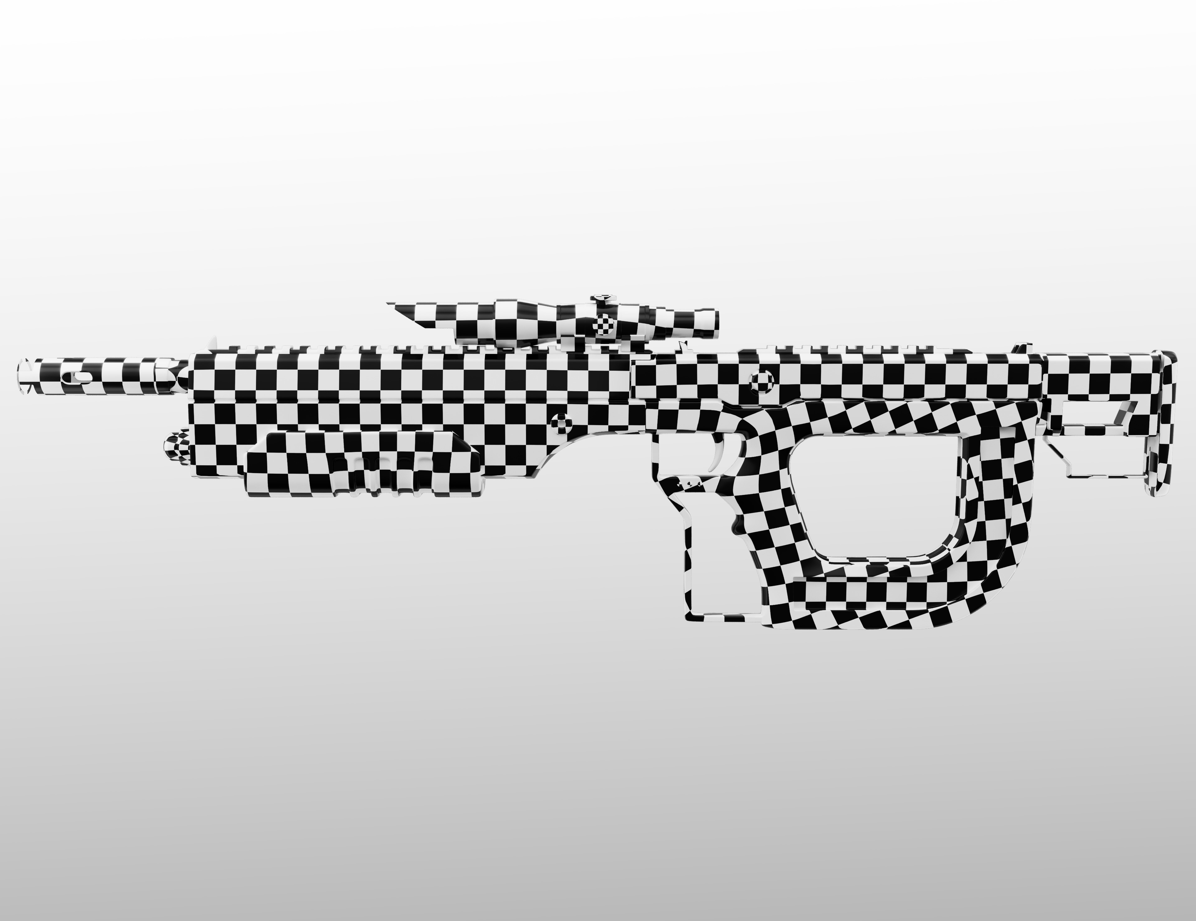 X Sniper Low-poly 3D model_6