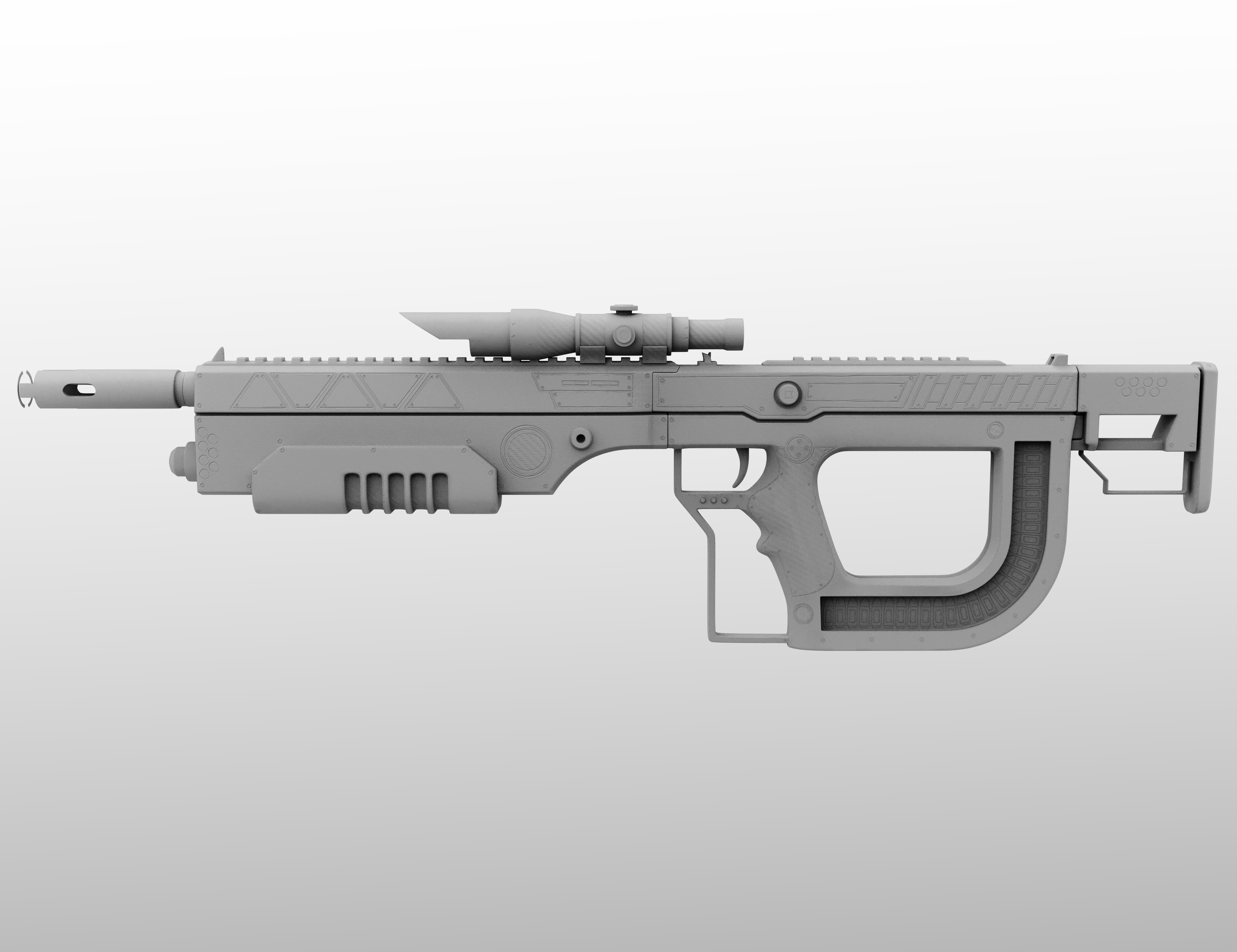 X Sniper Low-poly 3D model_5