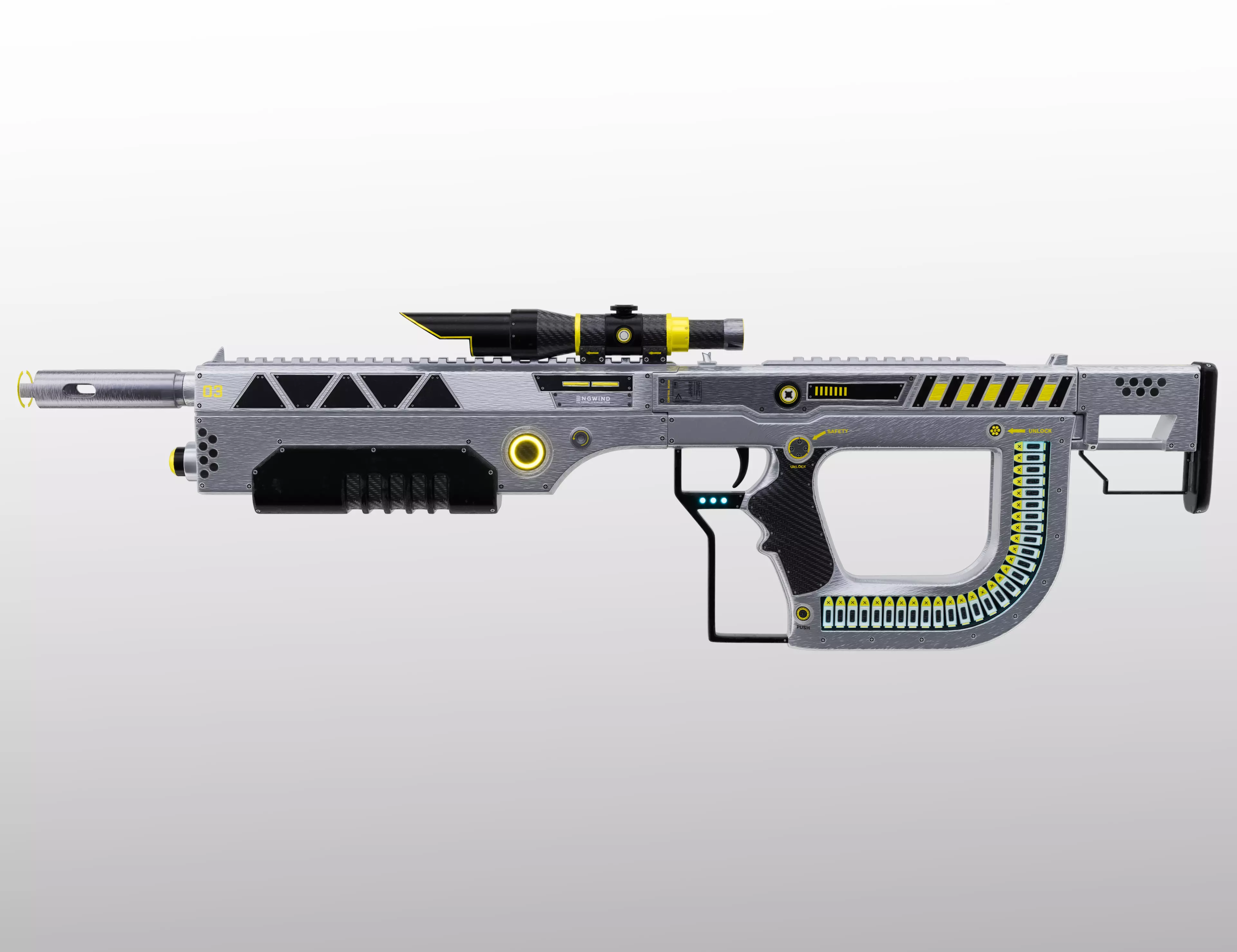 X Sniper Low-poly 3D model_0