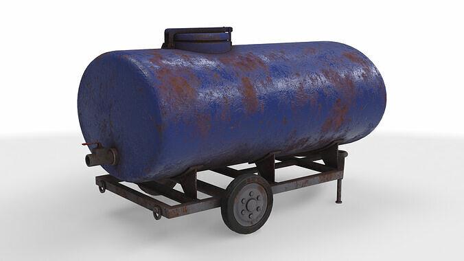 trailer tank 3D model 2
