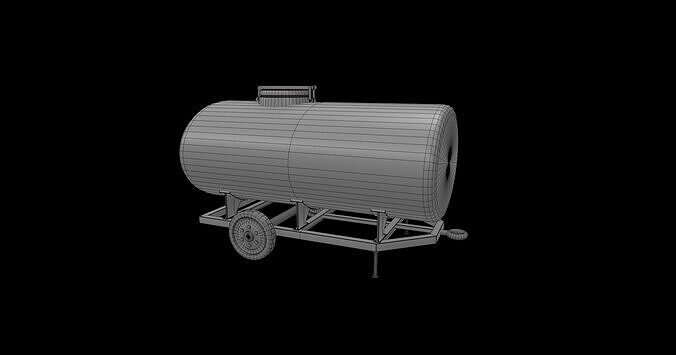 trailer tank 3D model 7
