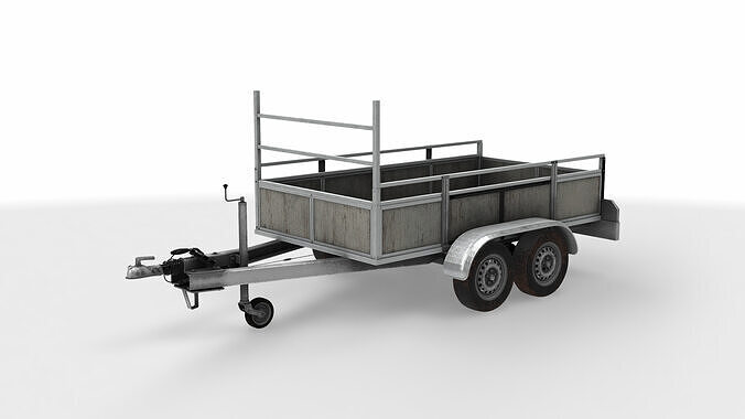 utility trailer 3D model 3