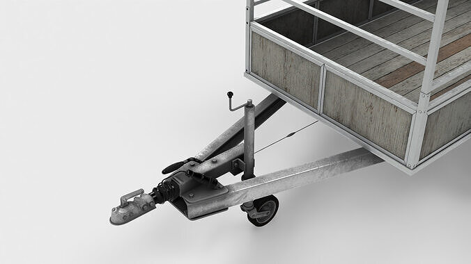 utility trailer 3D model 5