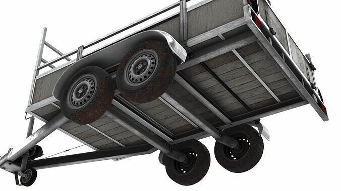 utility trailer 3D model 6