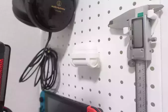 Printable Pegboard hook for AirPods Pro and AirPods Pro 2
