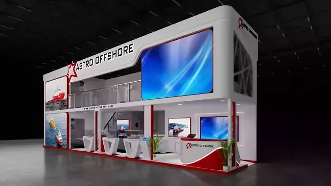 Exhibition Stand 15x3 3Sides D1V1