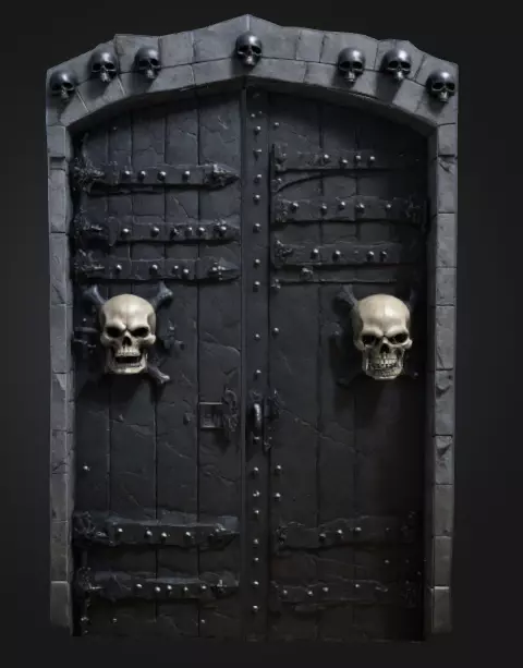 The Bone King Gate 1 Low-poly 3D model