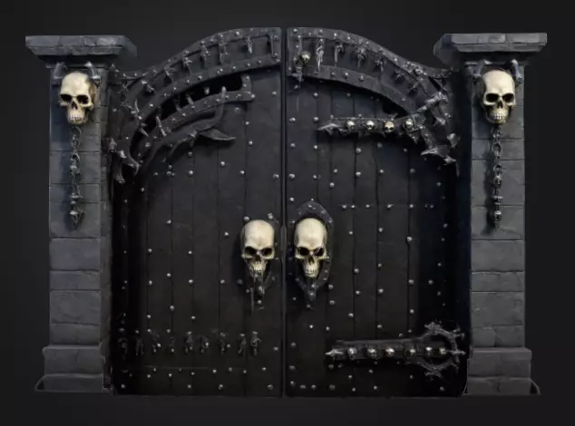 The Bone King Gate 2 Low-poly 3D model