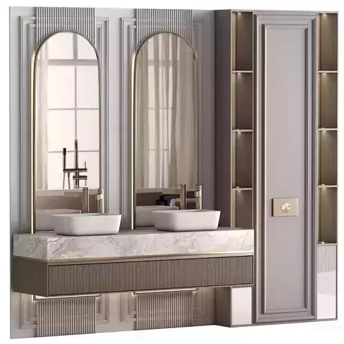 Bathroom furniture N052 in Neoclassic and Modern style