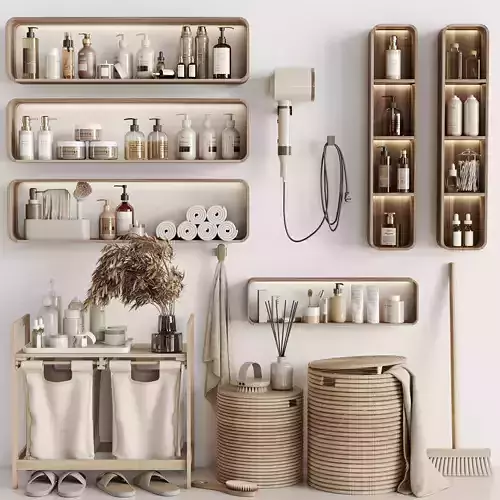 Bathroom accessories 06 Low-poly 3D model