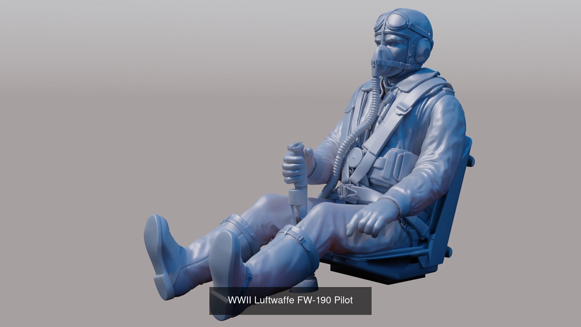 WWII German and Allied Pilot figures for 3d print 3D Model Collection_3