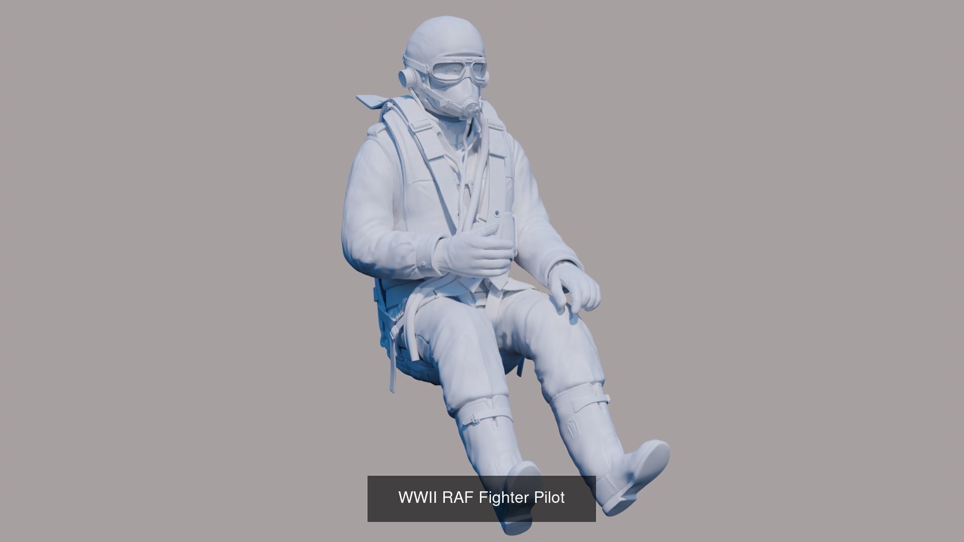 WWII German and Allied Pilot figures for 3d print 3D Model Collection_2