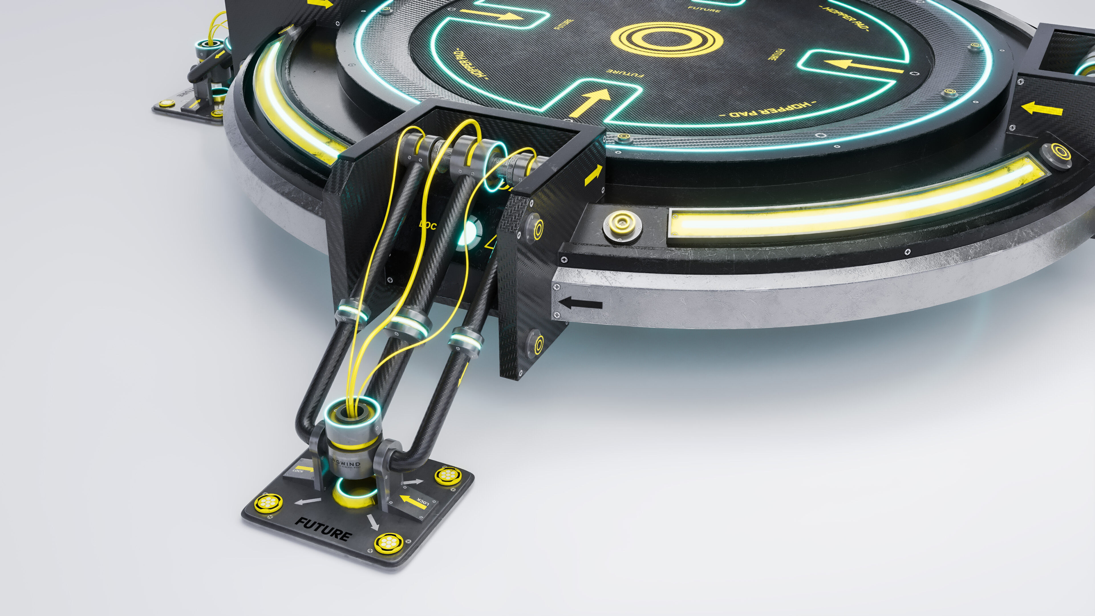 HopperPad Low-poly 3D model_1