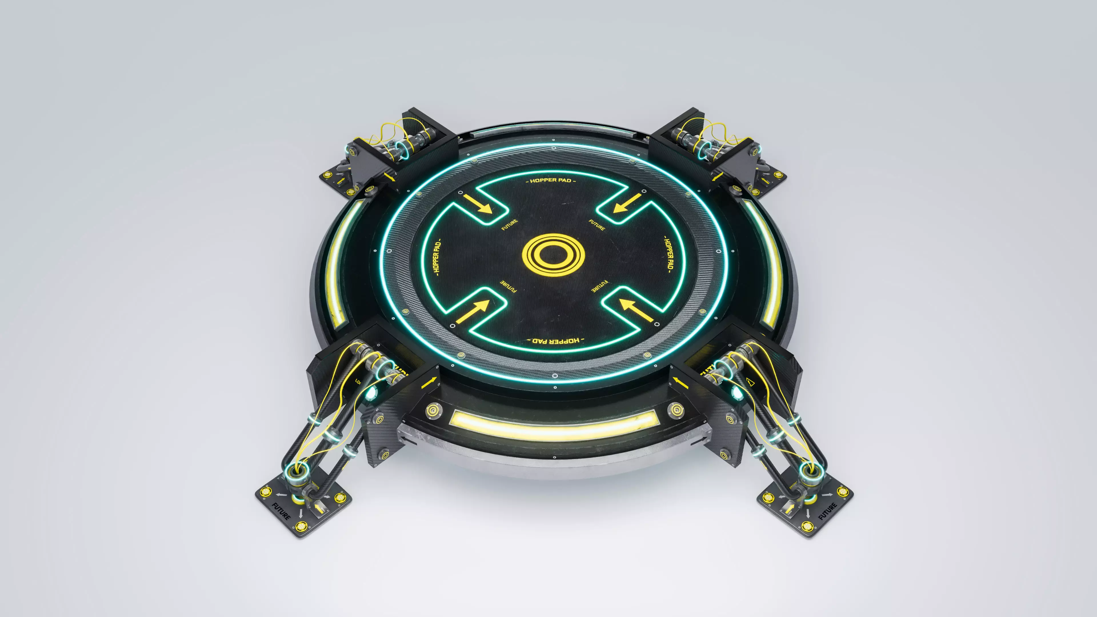 HopperPad Low-poly 3D model_0