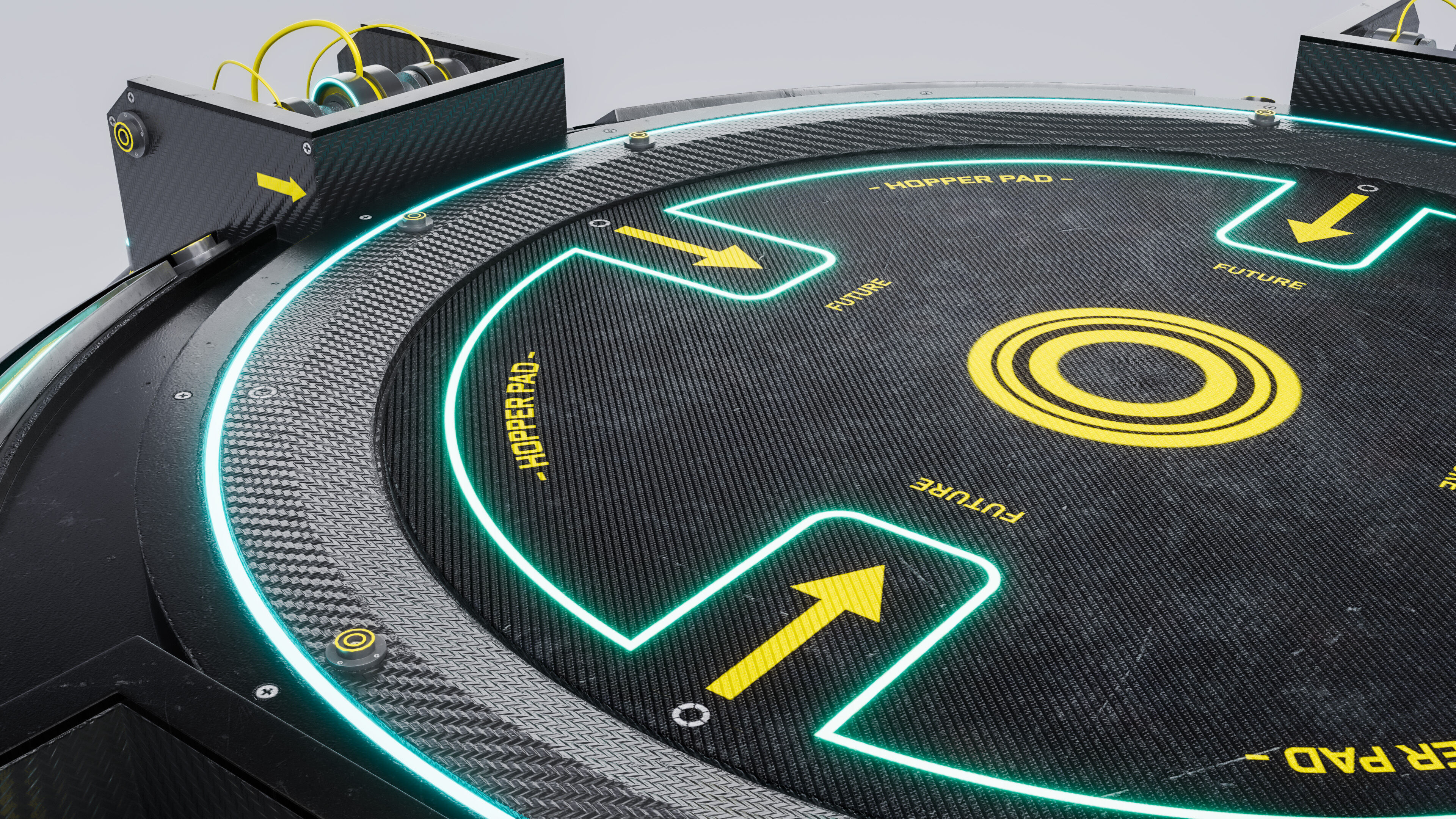 HopperPad Low-poly 3D model_3