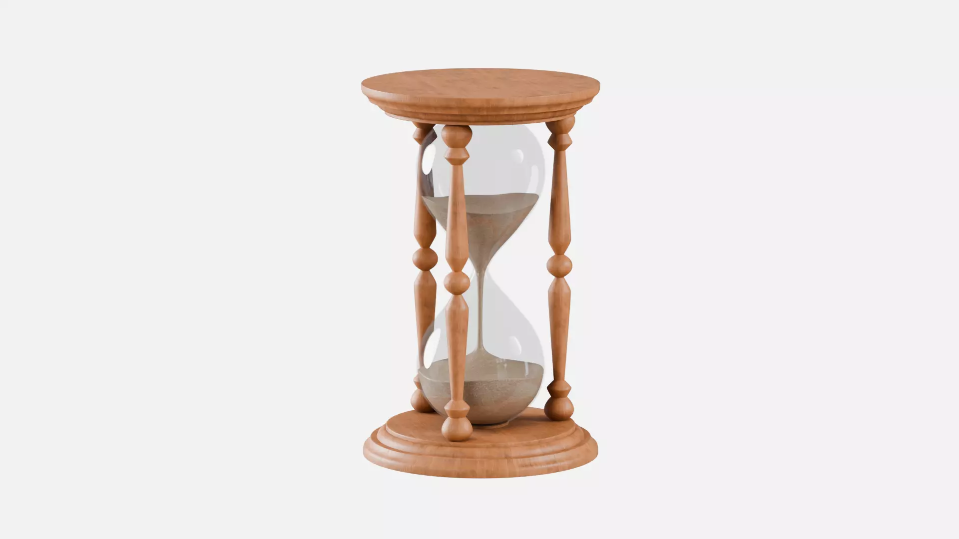 Vintage hourglass Low-poly 3D model