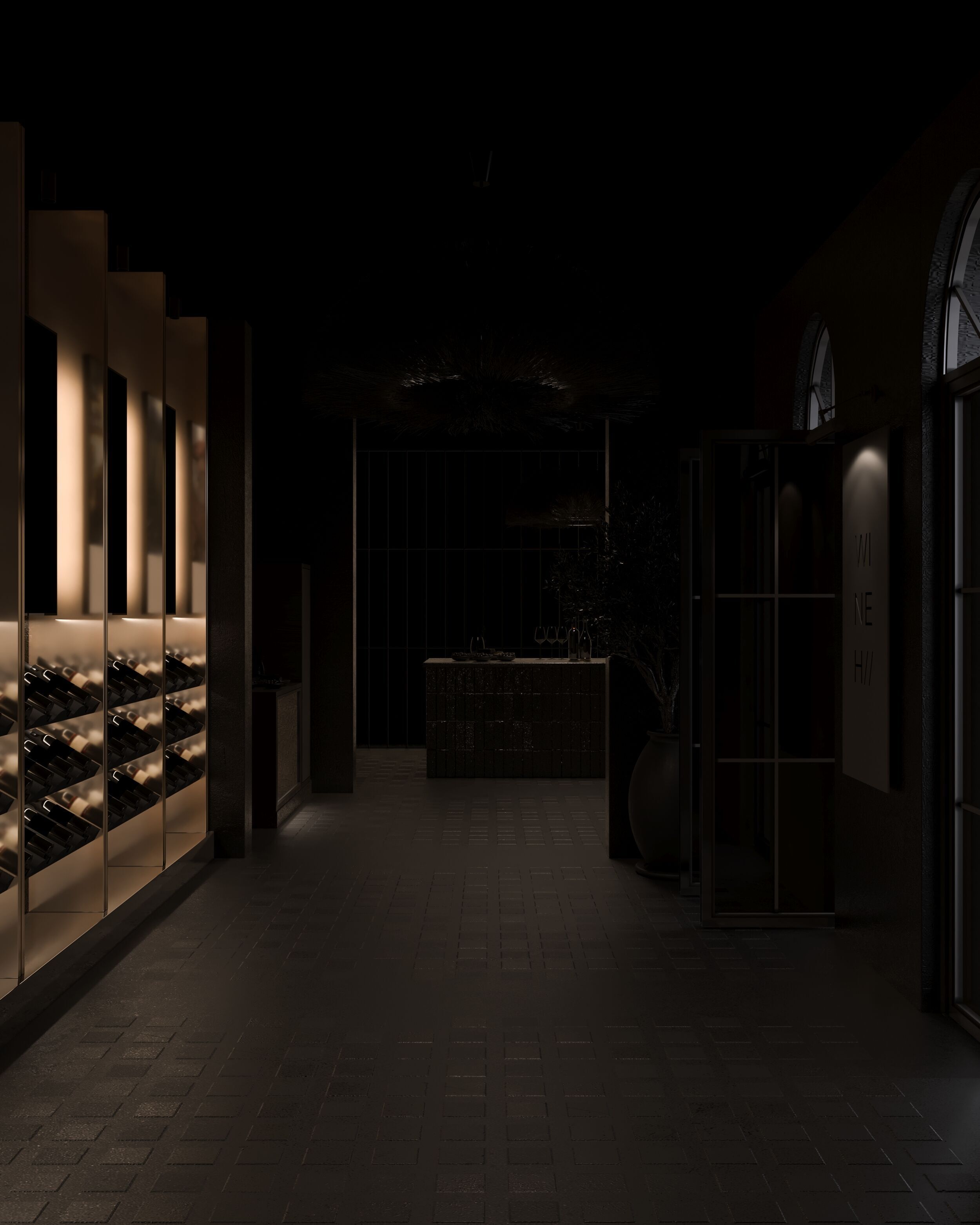 Wine House Interior 3D Model for Architectural Visualization 3D model_6