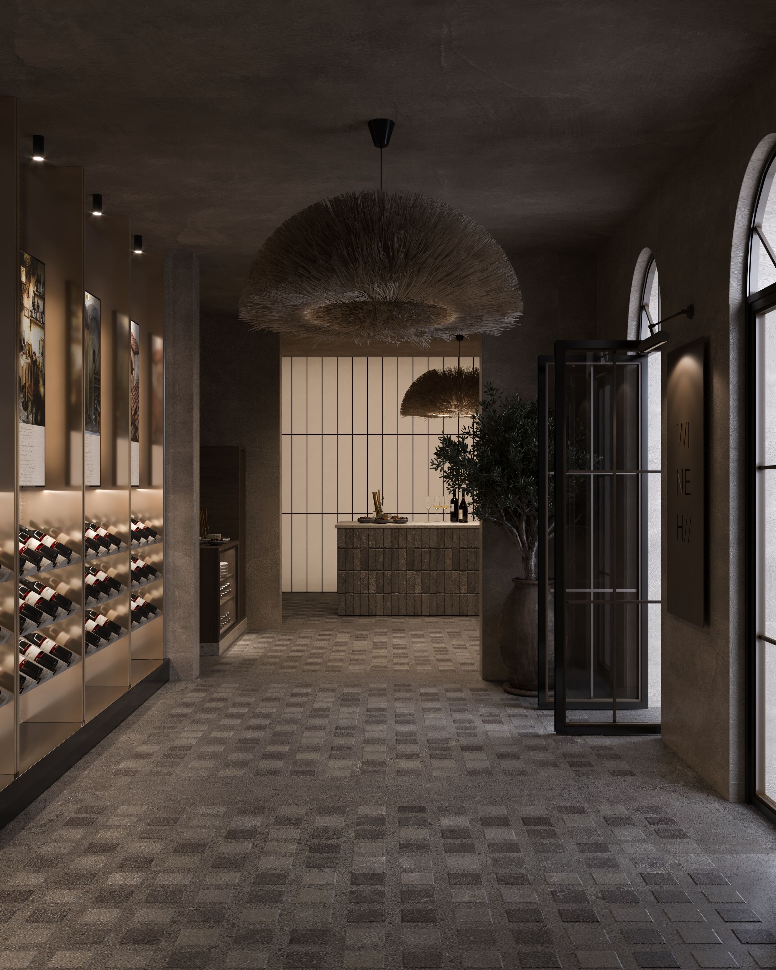 Wine House Interior 3D Model for Architectural Visualization 3D model_4