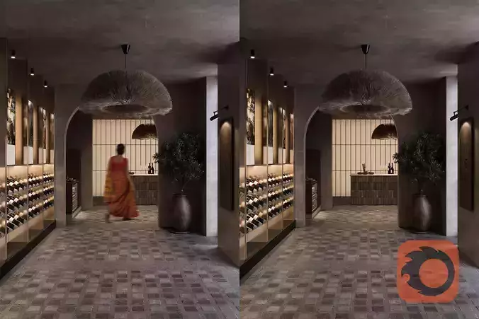 Wine House Interior 3D Model for Architectural Visualization 3D model Wine House Interior 3D Model for Architectural Visualization 3D model