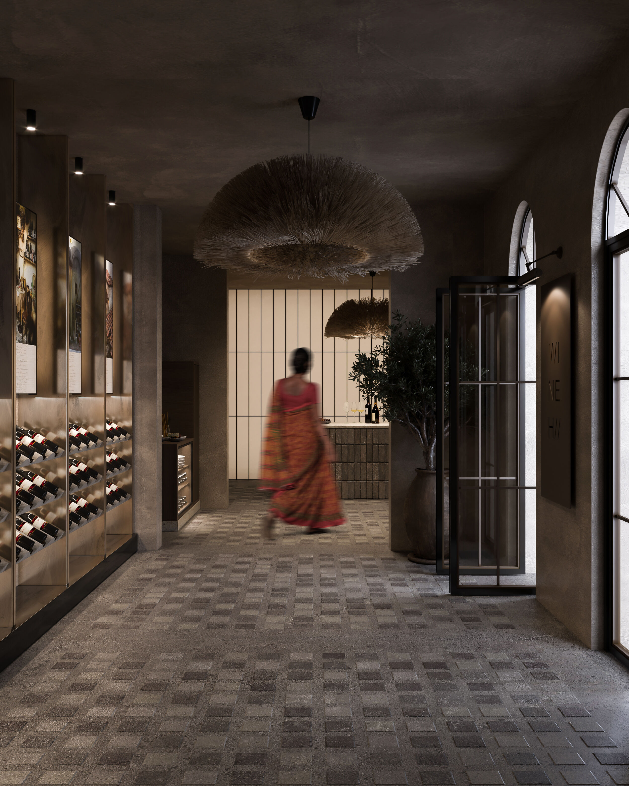 Wine House Interior 3D Model for Architectural Visualization 3D model_1