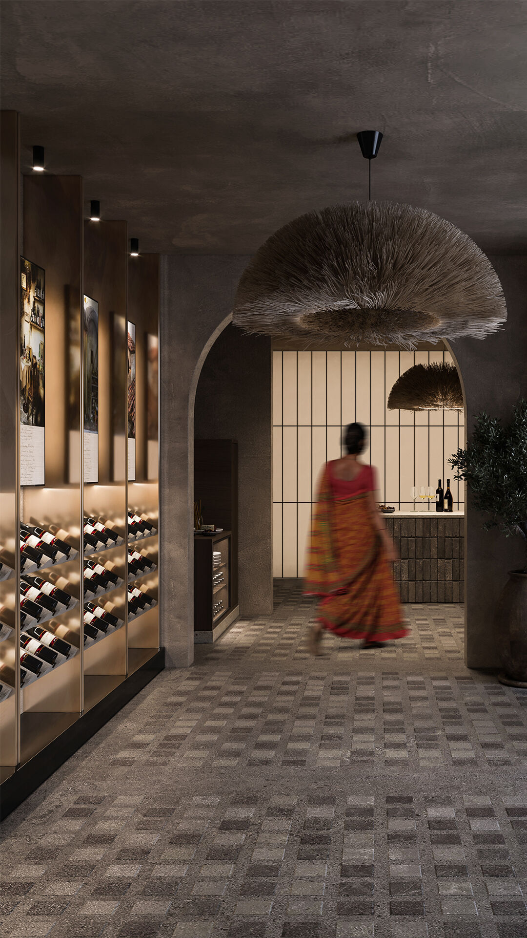 Wine House Interior 3D Model for Architectural Visualization 3D model_3