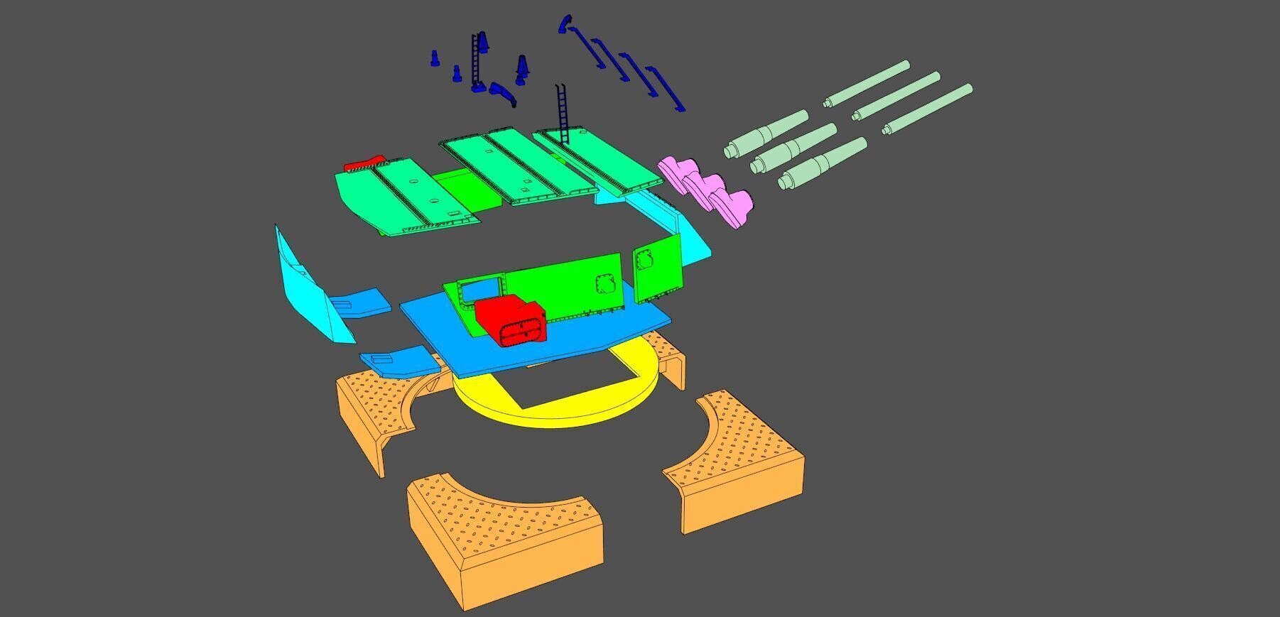 USS Iowa 16-50 Mark 7 Turret - Commercial license - 1-72 scale 3D print model_16