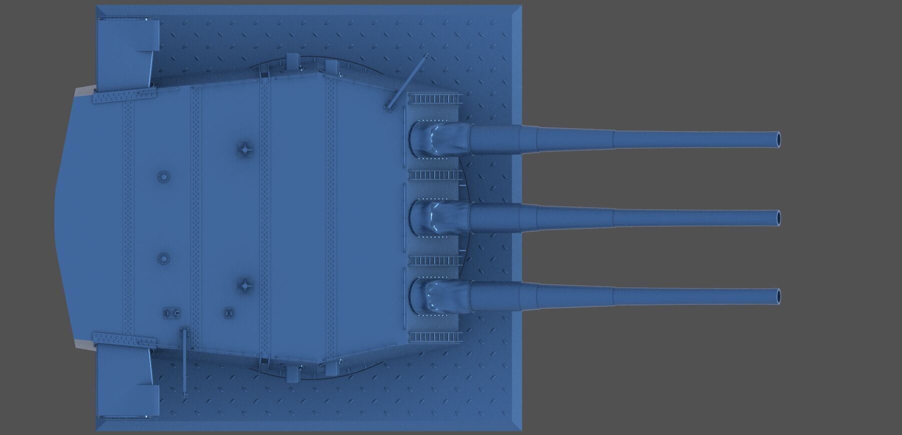 USS Iowa 16-50 Mark 7 Turret - Commercial license - 1-72 scale 3D print model_8
