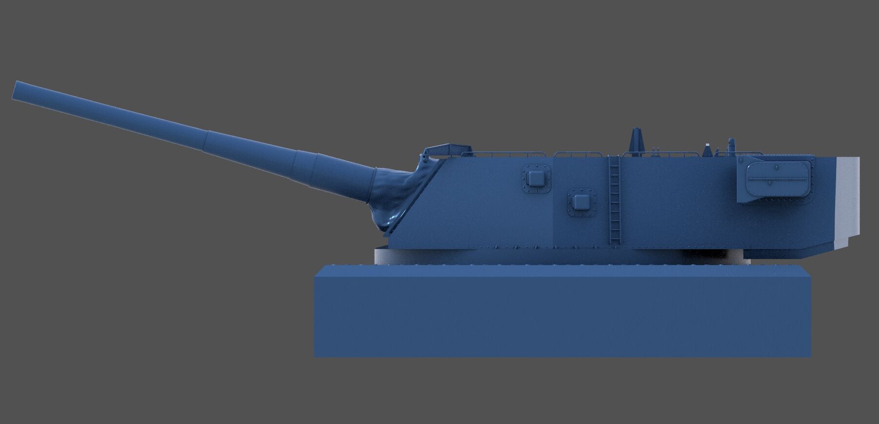 USS Iowa 16-50 Mark 7 Turret - Commercial license - 1-72 scale 3D print model_7