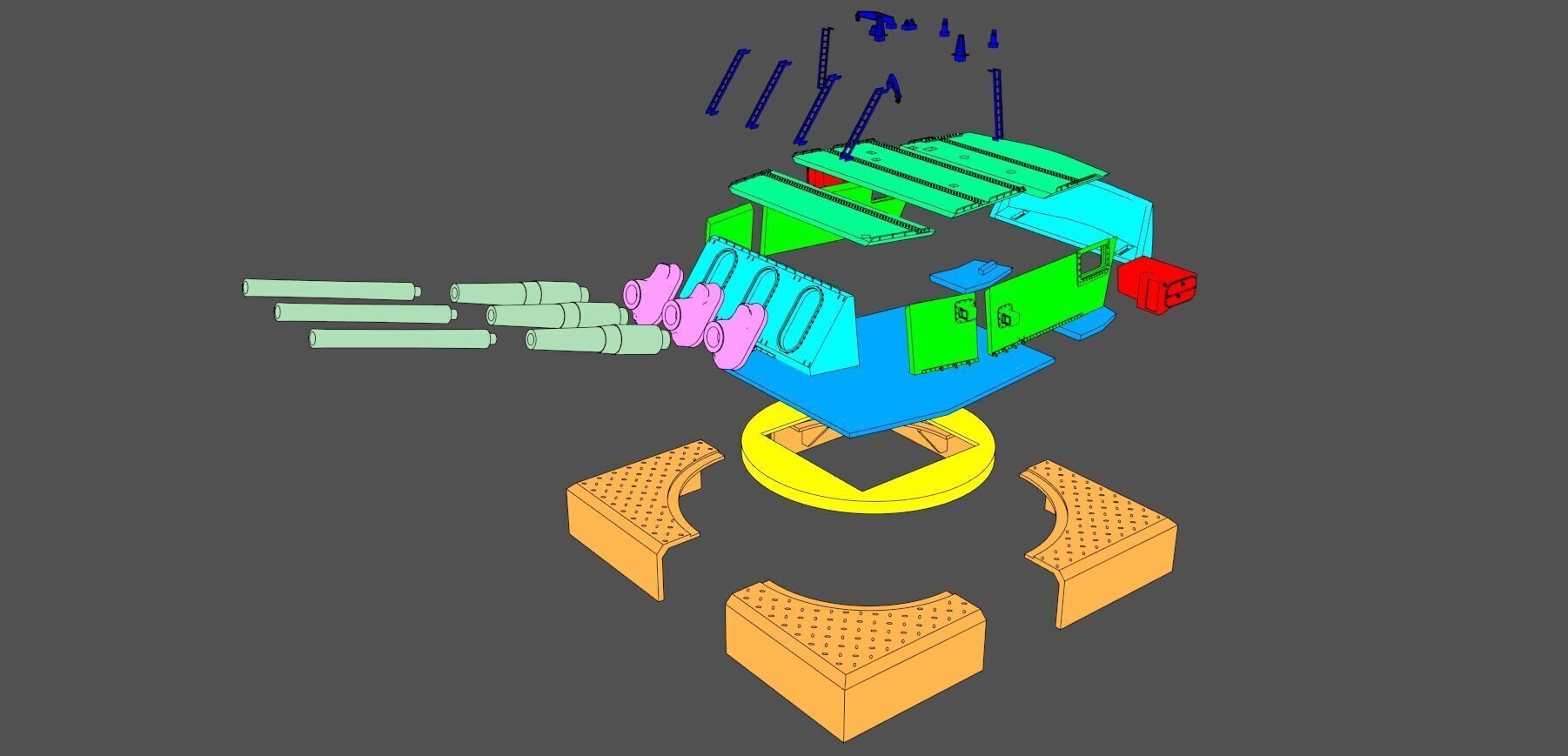USS Iowa 16-50 Mark 7 Turret - Commercial license - 1-72 scale 3D print model_15
