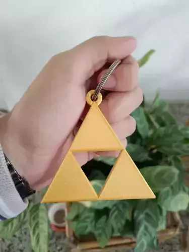 Triforce Keychain 3D print model