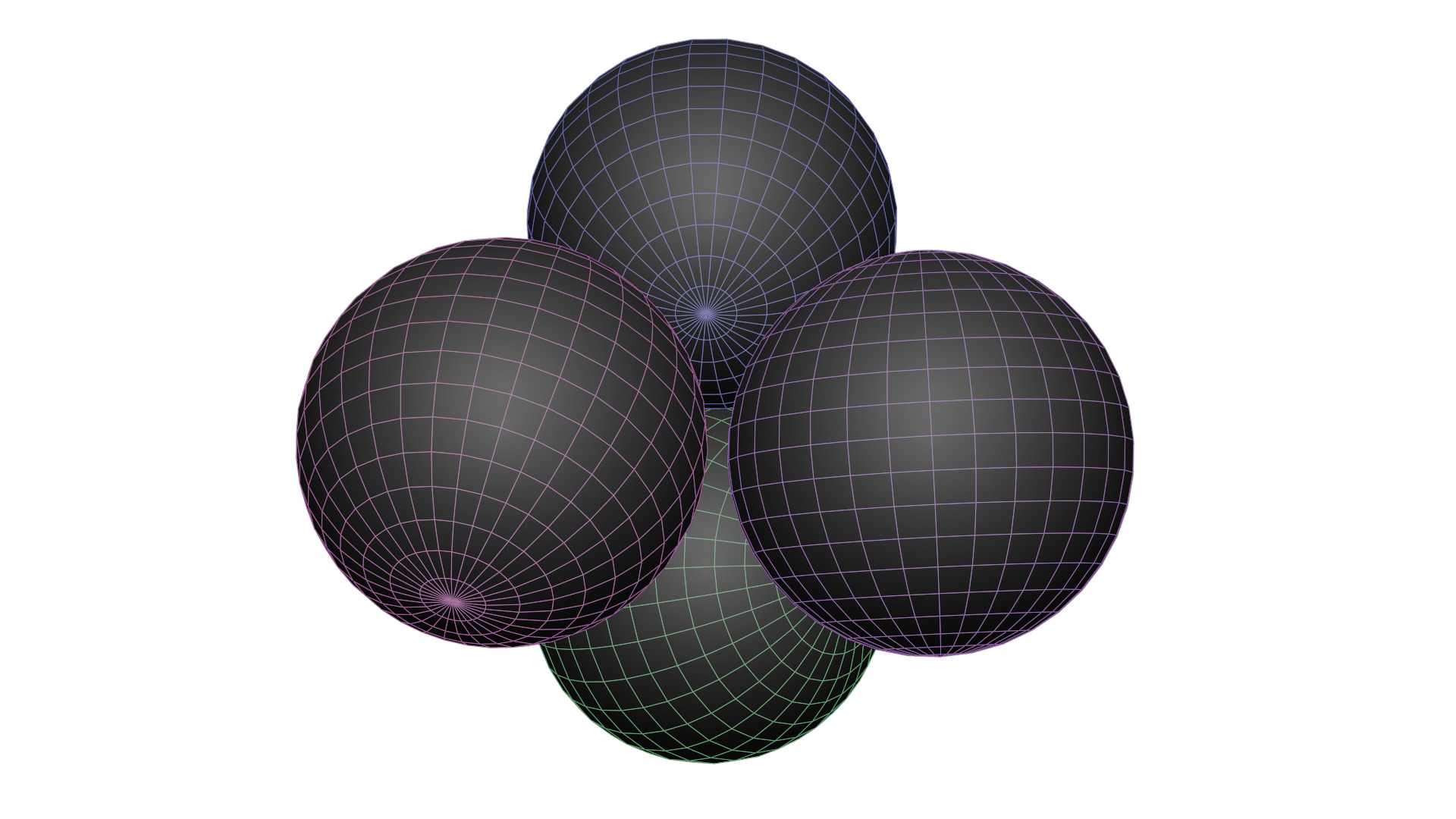 Exercise balls Low-poly 3D model_19