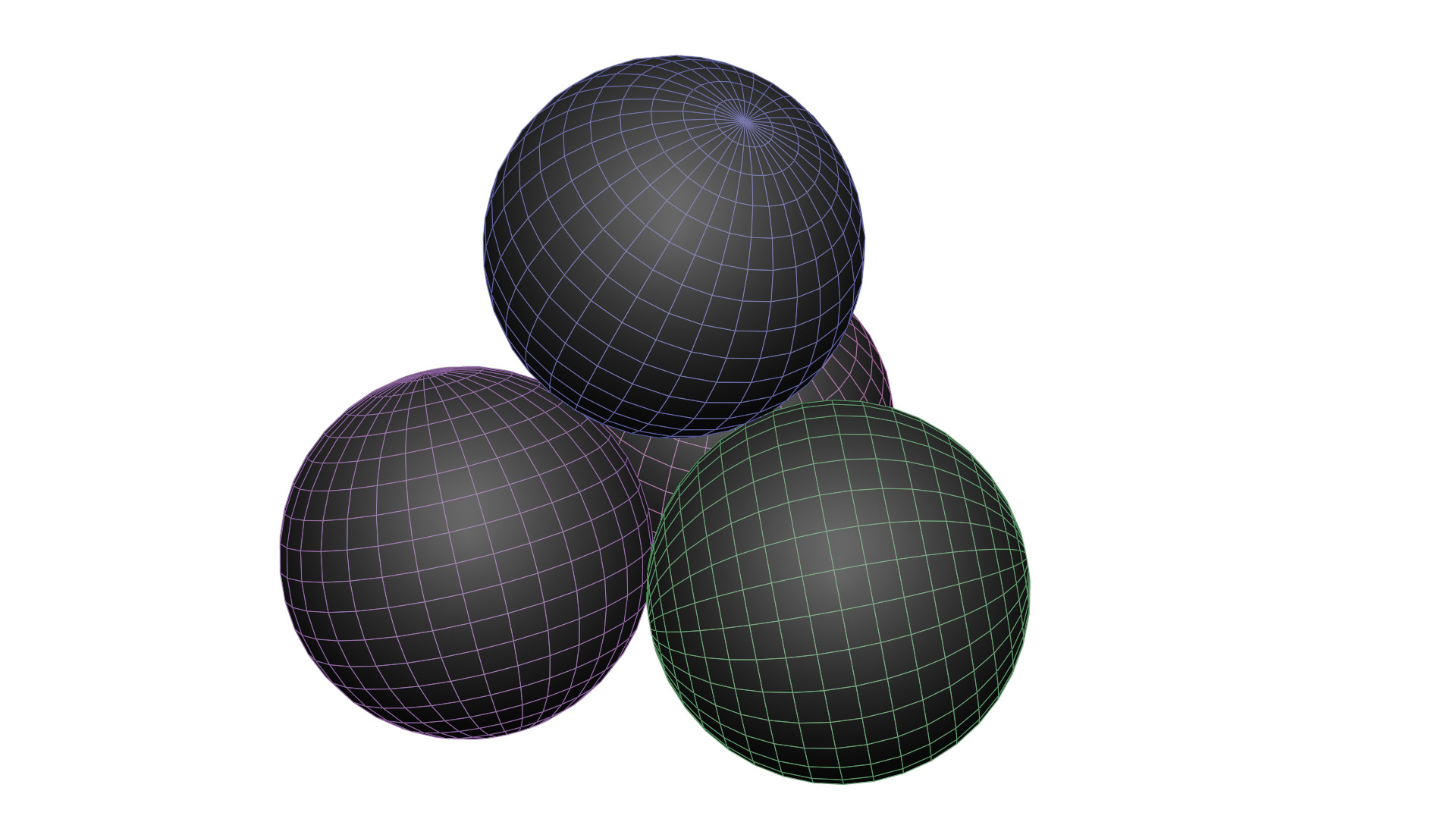 Exercise balls Low-poly 3D model_18