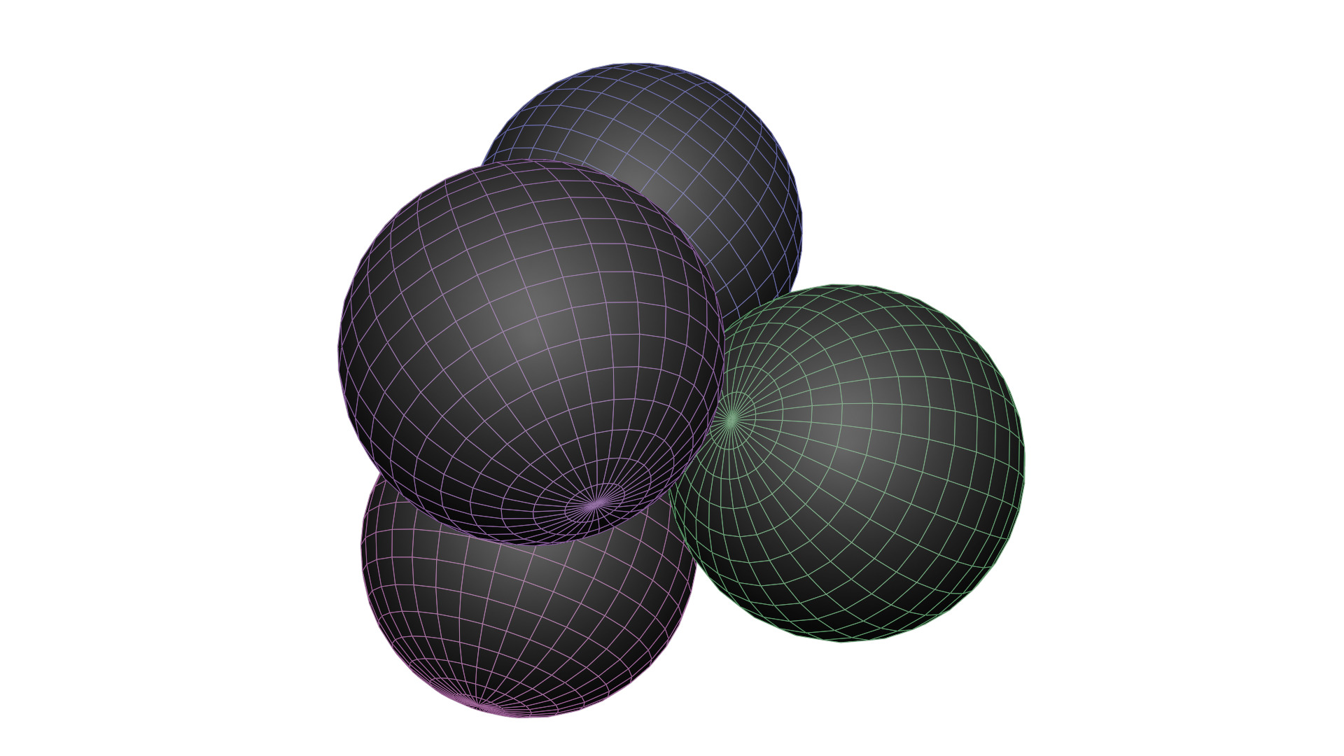 Exercise balls Low-poly 3D model_16